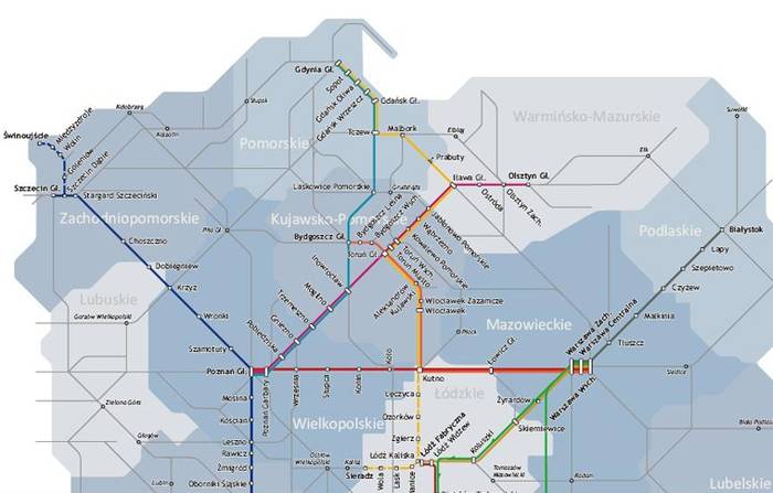 Połączenia interREGIO nad Morzem. Źródło: PKP PR