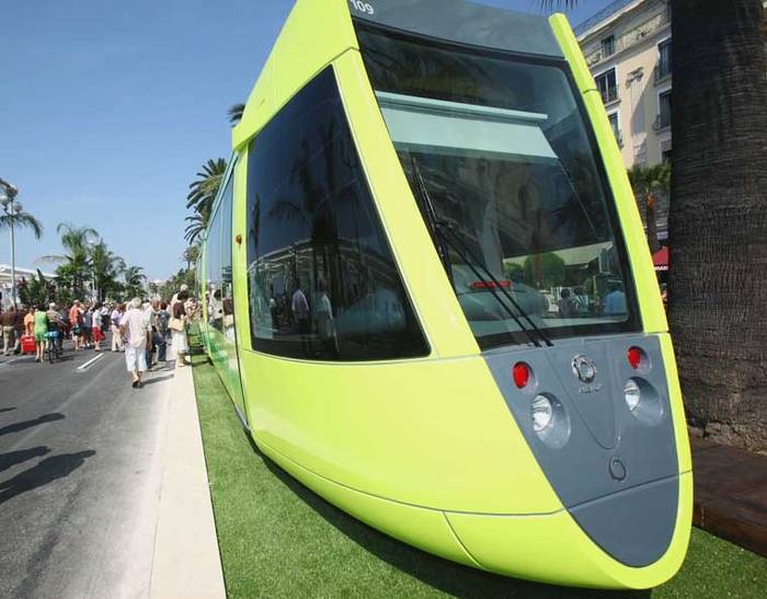 Makieta tramwaju Citadis dla Reims w Nicei. Fot. Ville de Nice, Priscilla Tallon