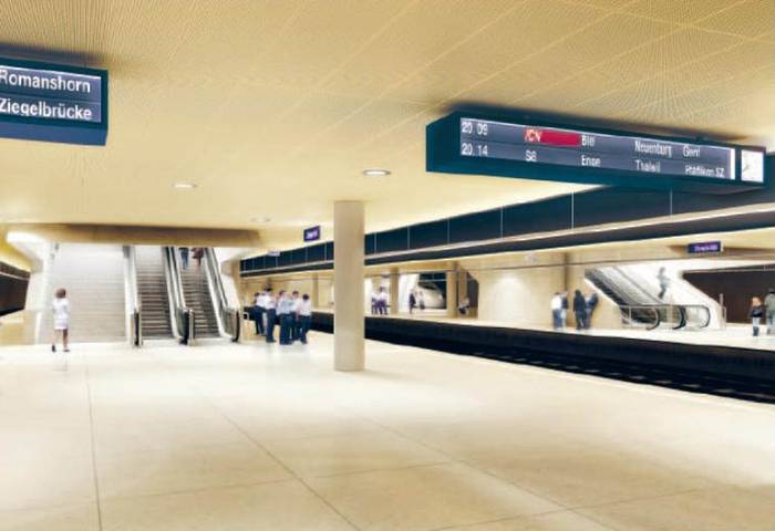Nowe perony podziemne. Fot. SBB