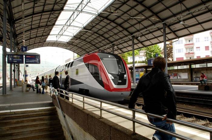Wizualizacja nowych piętrowych EZT. Fot. SBB