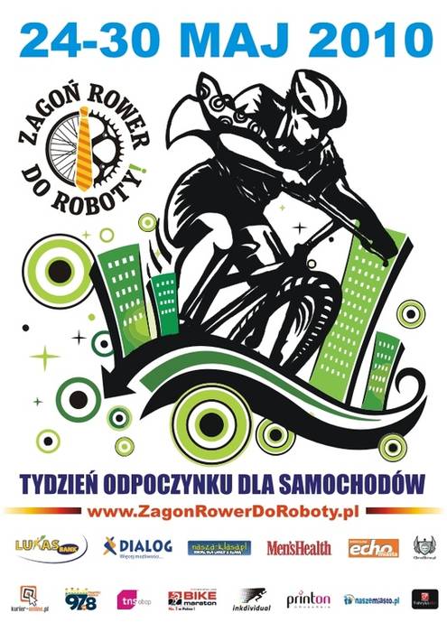 Plakat akcji „Zagoń Rower Do Roboty vol. 2”