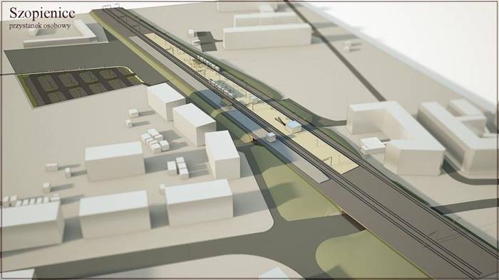 Wizualizacja przystanku Szopienice. Źródło: UM Katowice