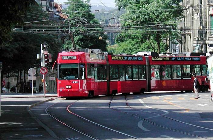 Obecnie najstarsza generacja tramwajów w Bern. Fot. Bernmobil