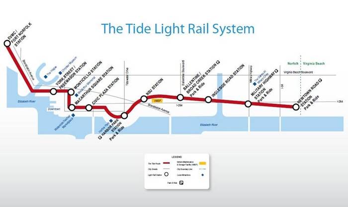 Mapa systemu. Fot. www.ridethetide.com