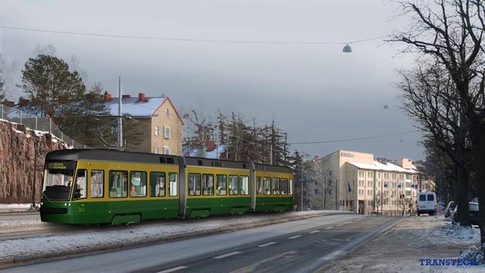 Wizualizacja nowego tramwaju. Fot. Transtech