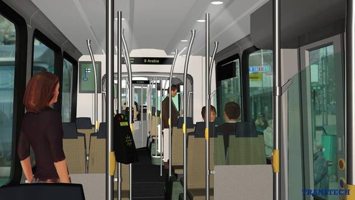Wizualizacja nowego tramwaju. Fot. Transtech
