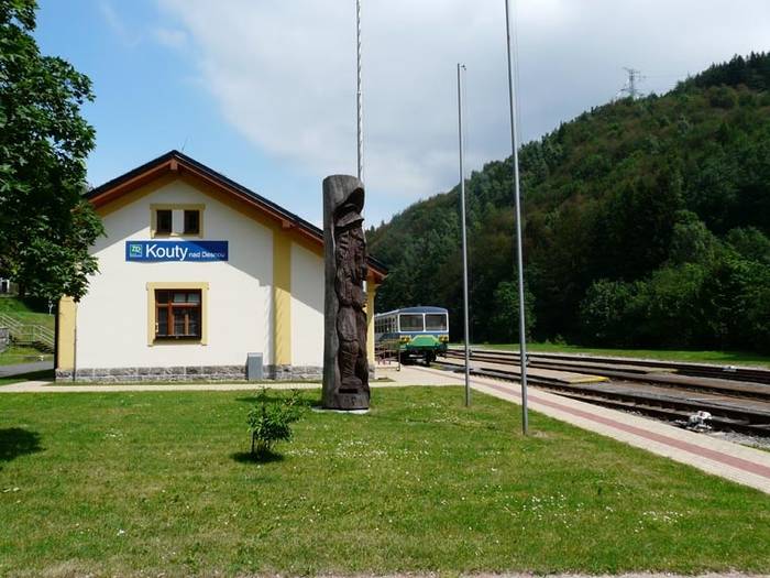 Kouty nad Desnou, stacja końcowa Železnice Desná. Fot. P. Piech