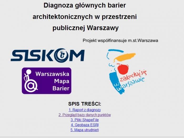 Diagnoza głównych barier architektonicznych w przestrzeni publicznej Warszawy