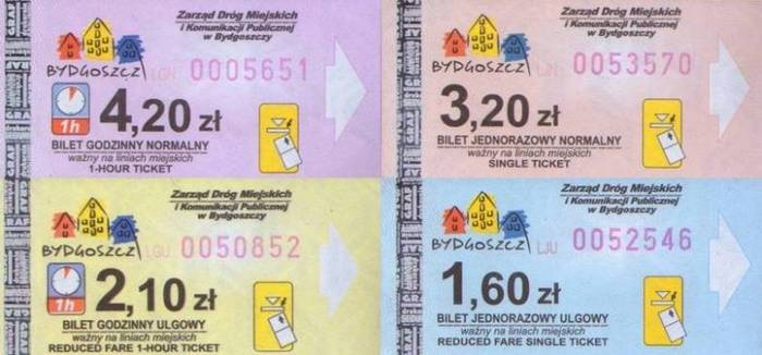Bydgoskie bilety jednorazowe