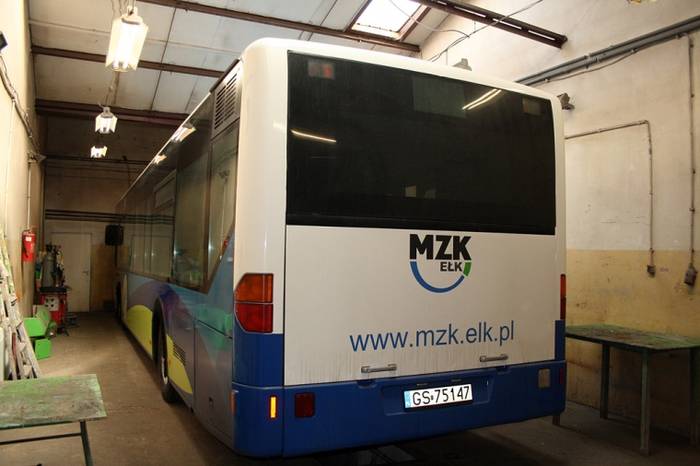 Najnowszy Mercedes-Benz Citaro MZK Ełk jeszcze w hali warsztatowej