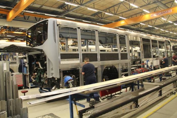 Produkcja autobusów Volvo we Wrocławiu 