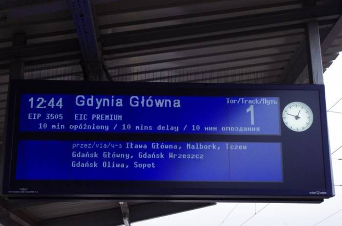 Opóźnione Pendolino do Gdyni