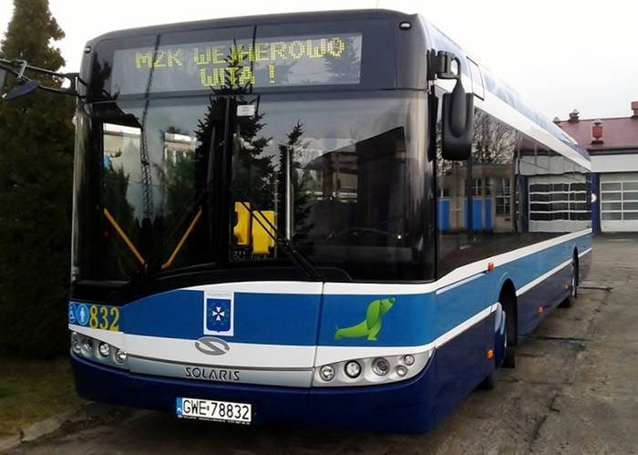 Solaris Urbino 12 w barwach MZK Wejherowo