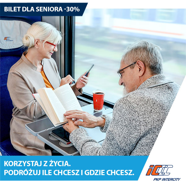 PKP Intercity daje zniżkę 30% dla osób w wieku powyżej 60 lat