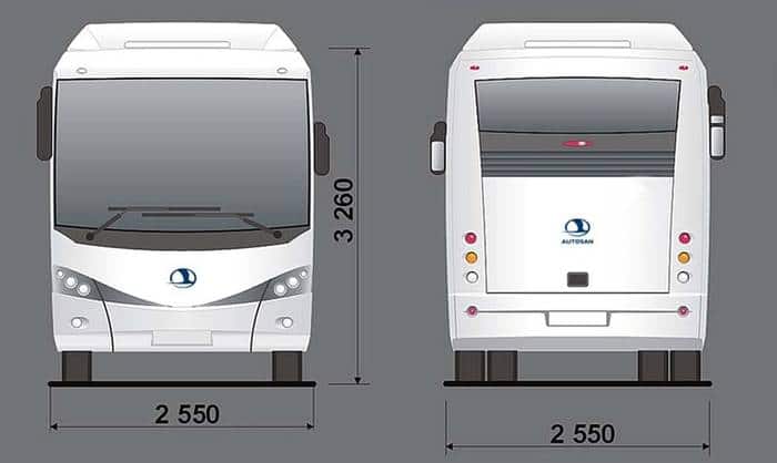 Przód i tył nowego Autosana