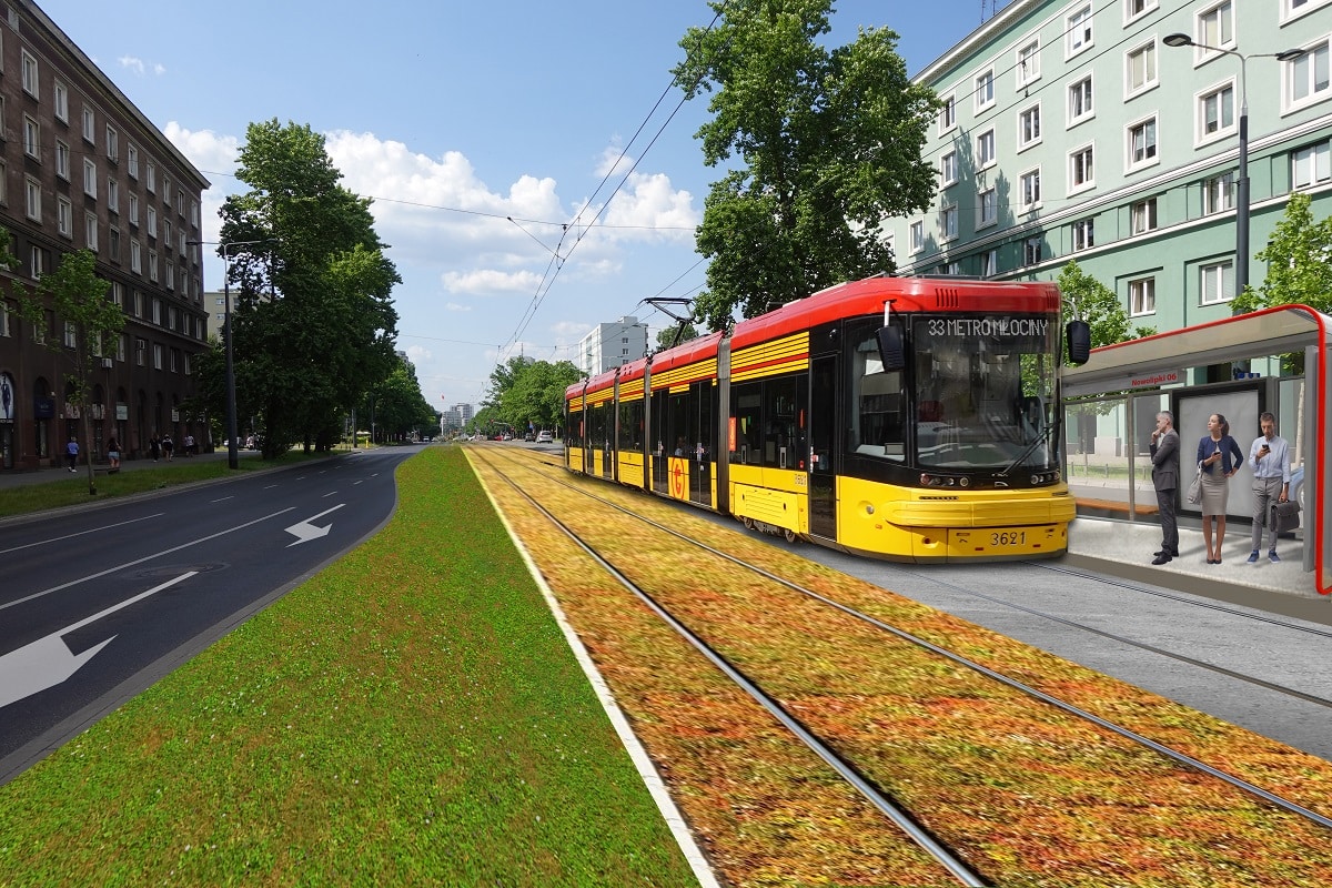 Infotram - Tramwaje Warszawskie zwężą Al. Jana Pawła II do dwóch pasów! To znacznie ograniczy przepustowość tego ciągu drogowego
