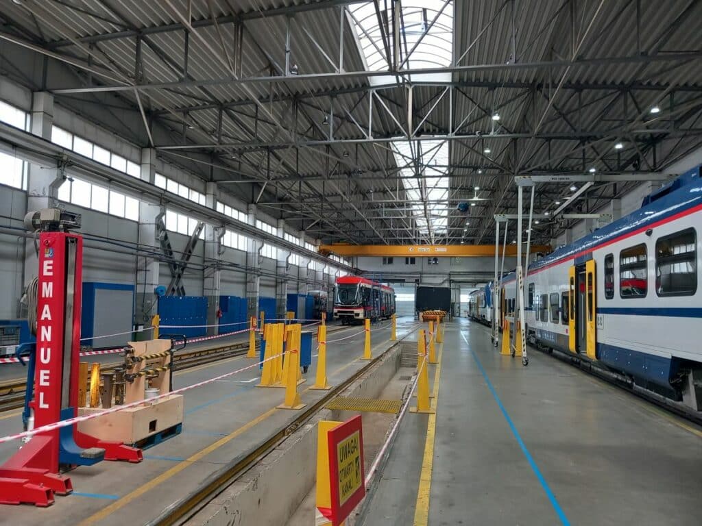 Tramwaj PESA Jazz w zakładach PESA Bydgoszcz.