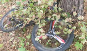 Po zatrzymaniu wskazał funkcjonariuszom, gdzie ukrył rower. Policjanci odnaleźli jednoślad w pobliskim lesie. Był przykryty gałęziami.