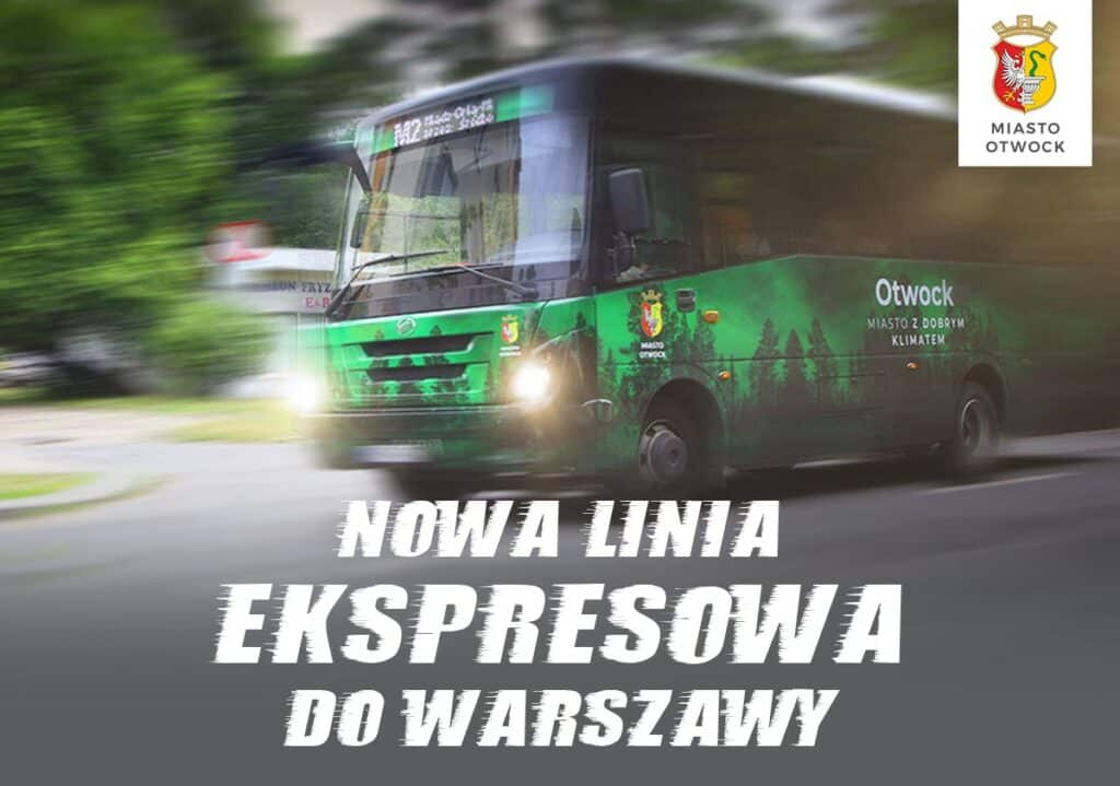 Ekspresowy autobus z Otwocka do Warszawy.
