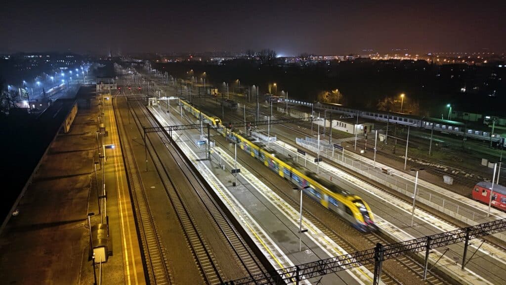 Kraków Płaszów z nowym oświetleniem