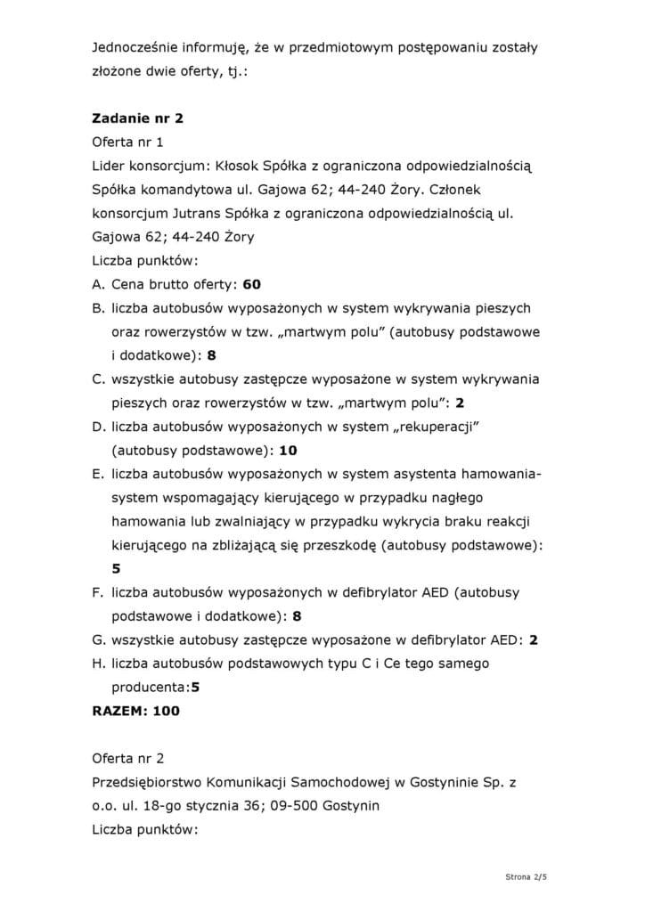 Wrocław wybrał dwie oferty w ponowionym przetargu na obsługę autobusowych linii w aglomeracji.