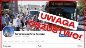 Rzeszów/ Ratusz ostrzega przed oszustami podszywającymi się pod rzeszowski ZTM