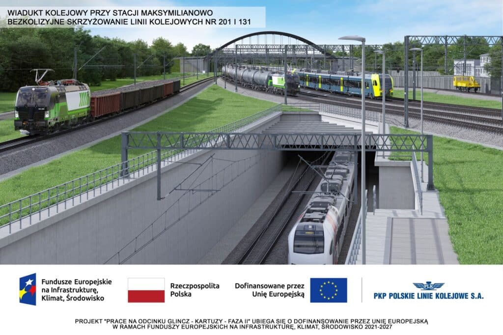 PKP PLK zmodernizują stację Maksymilianowo. Koniec prac w 2029 roku wiz. PKP PLK