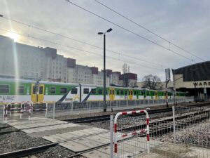 Przejście dla pieszych przy stacji Warszawa Wileńska
