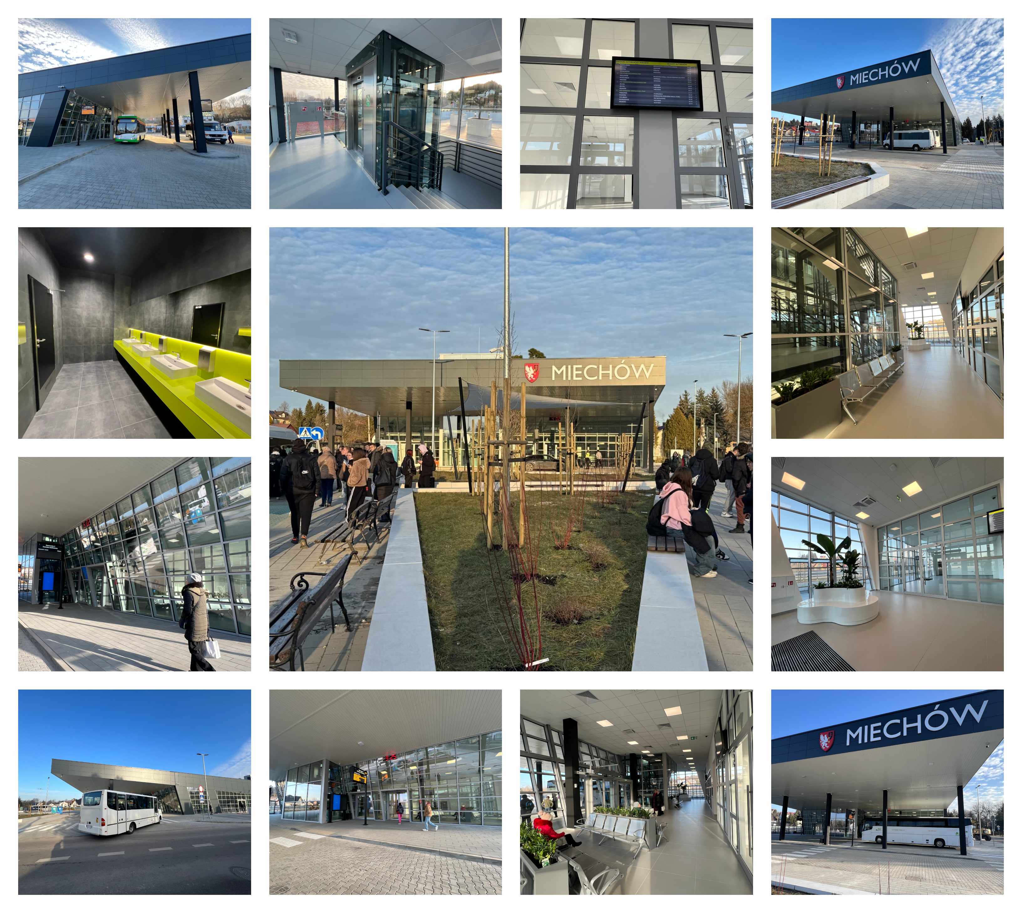 Infotrans - Małopolska: Pasażerowie już korzystają z nowego dworca autobusowego w Miechowie