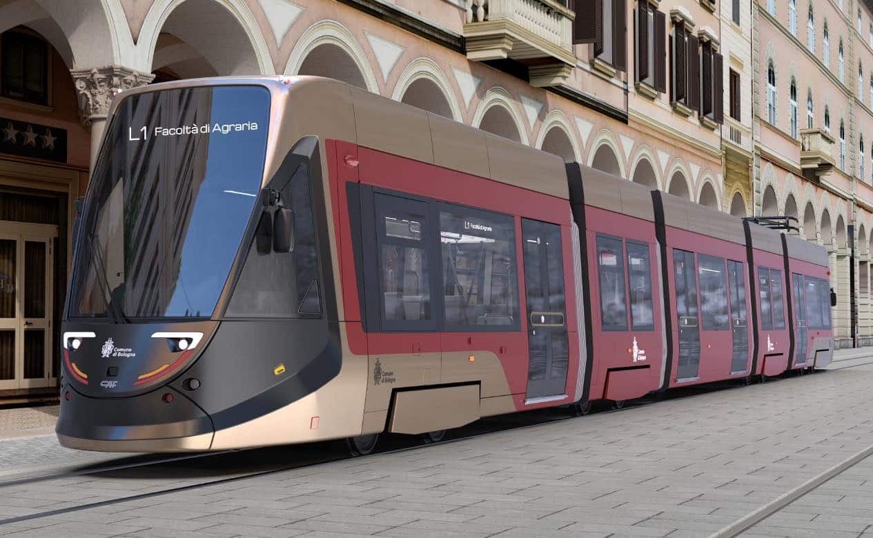 Infotram - Nowe tramwaje dla Bolonii w czerwieni i złocie