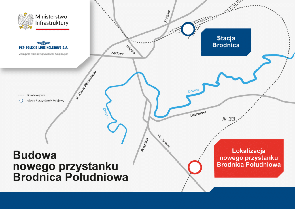Nowy przystanek na kolejowej mapie Polski. Brodnica Południowa foto: PKP PLK