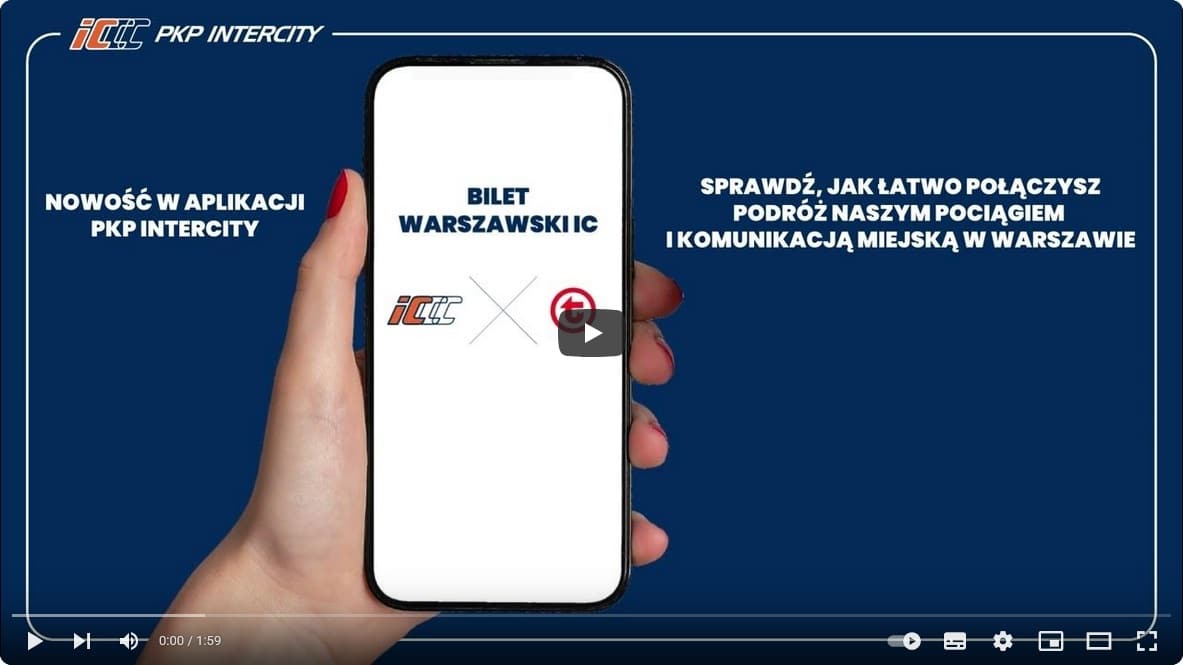 Infotrans - Przez apkę PKP Intercity kupisz taniej bilet na transport publiczny w Warszawie. Kolejne miasta w kolejce