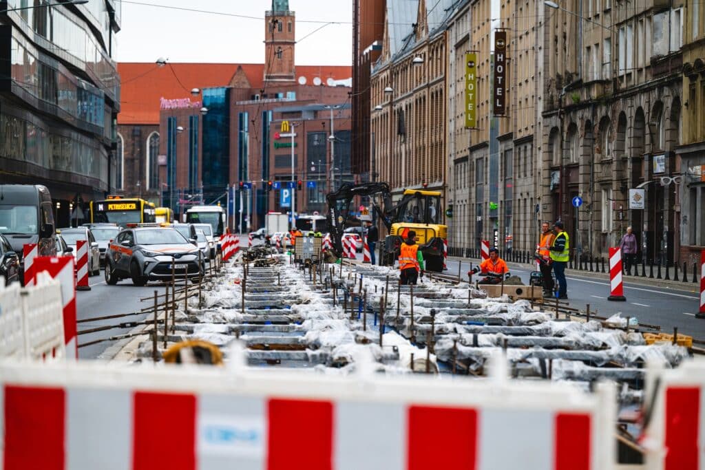 Remont torowiska ul. Piotra Skargi we Wrocławiu
