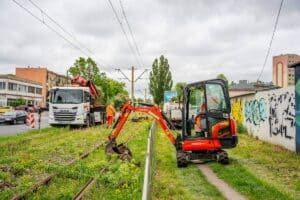 Prace torowe w Łodzi