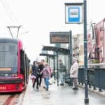 Przystanek tramwajowy w Łodzi