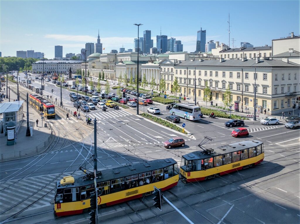 Plac Bankowy bez tramwajów. Kolejne utrudnienia w Warszawie foto: UM Warszawa
