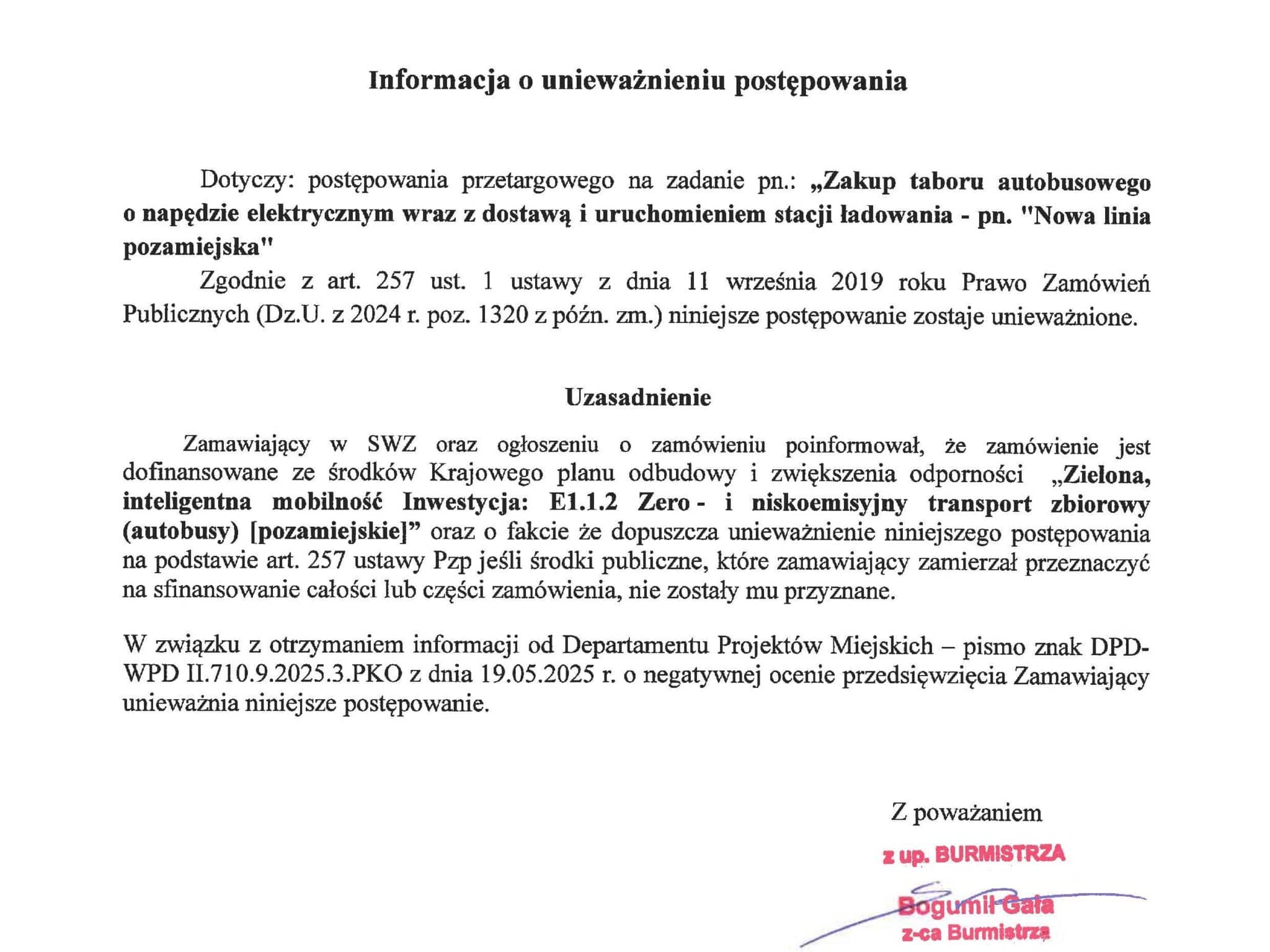 Bez nowych elektrobusów w Nowogardzie. Nie ma dofinansowania – nie będzie zamówienia