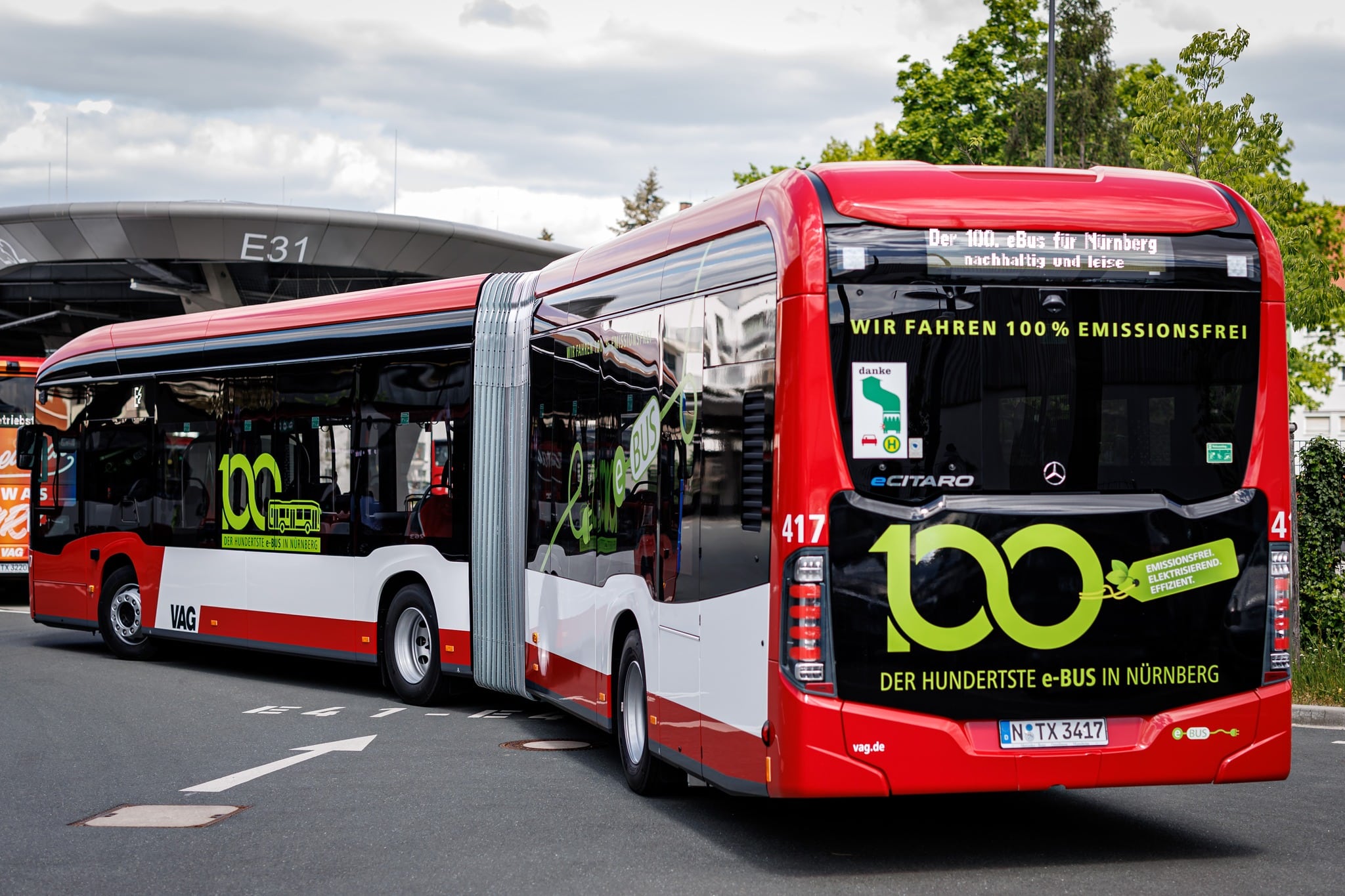 Infobus - VAG Norymberga z setnym elektrobusem. Jubileuszowy model eCitaro G
