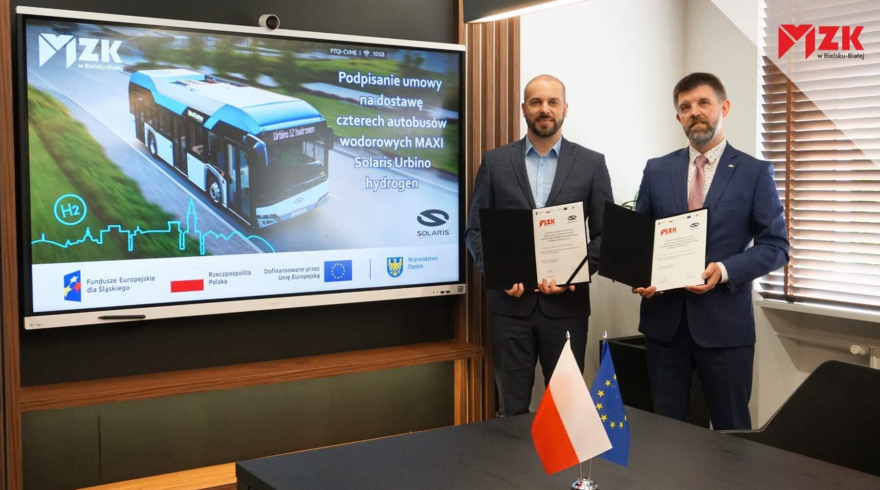 Infobus - Pierwsze autobusy wodorowe dla MZK Bielsko-Biała. Umowa z Solarisem podpisana