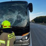 A4: drzewo spadło na autobus wiozący ponad 50 pasażerów