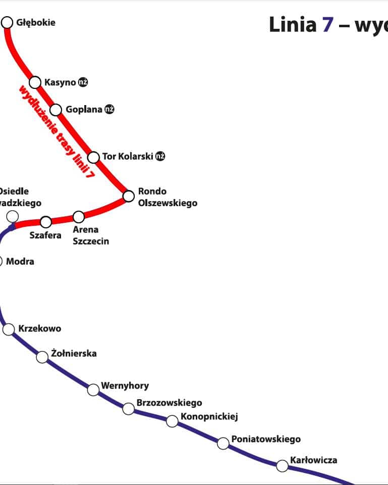 Wydłużona trasa linii tramwajowej nr 7 w Szczecinie. Od 28 czerwca