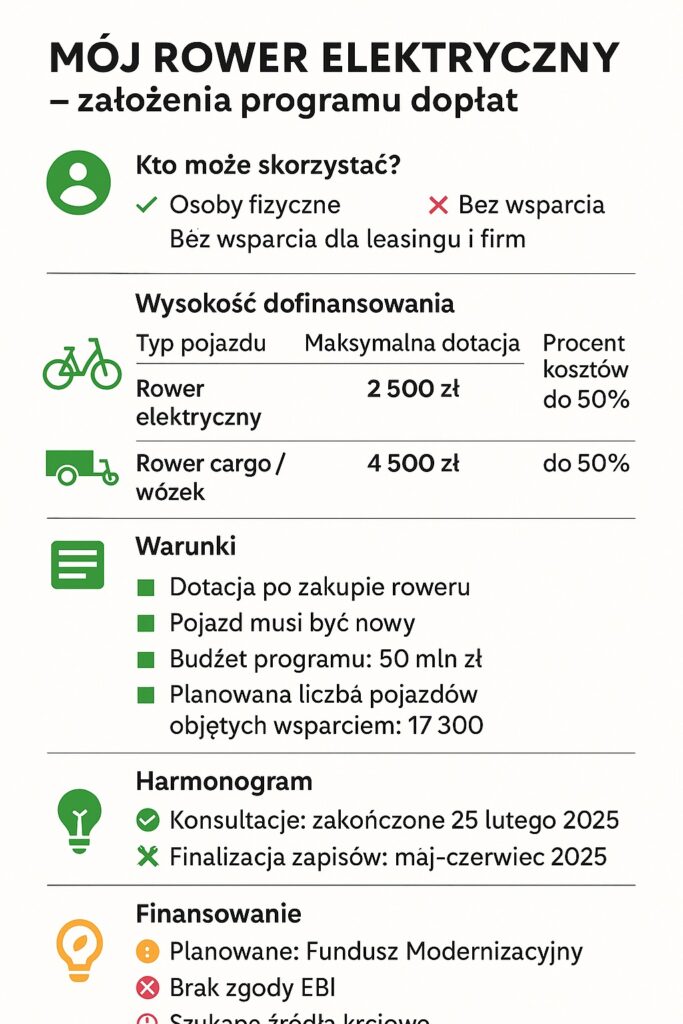 Resort klimatu: trwają ostateczne prace nad programem dopłat do elektrycznych rowerów