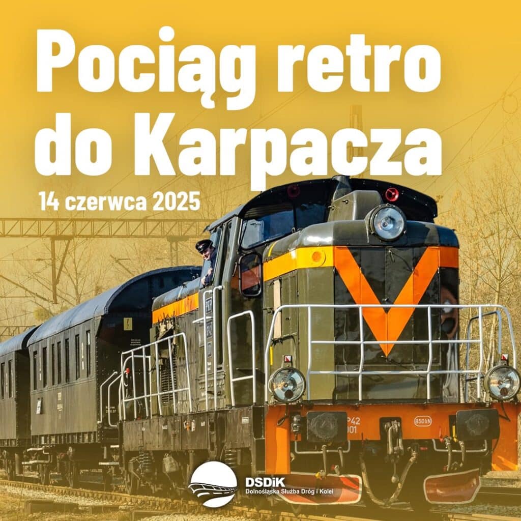 Koleje Dolnośląskie będą wozić pasażerów do Karpacza składem wagonowym z lokomotywą SM42 foto: UMWD