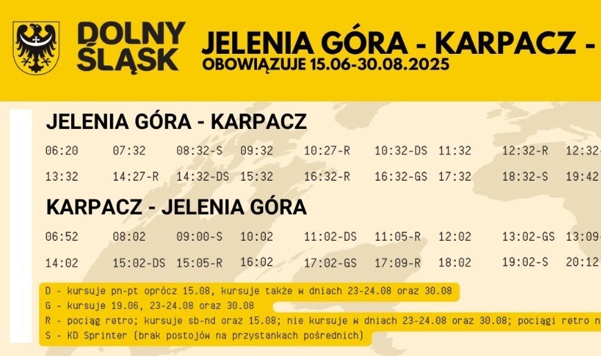 Dobra informacja dla turystów. Od czerwca dojedziemy do Karpacza pociągiem. Znamy rozkład