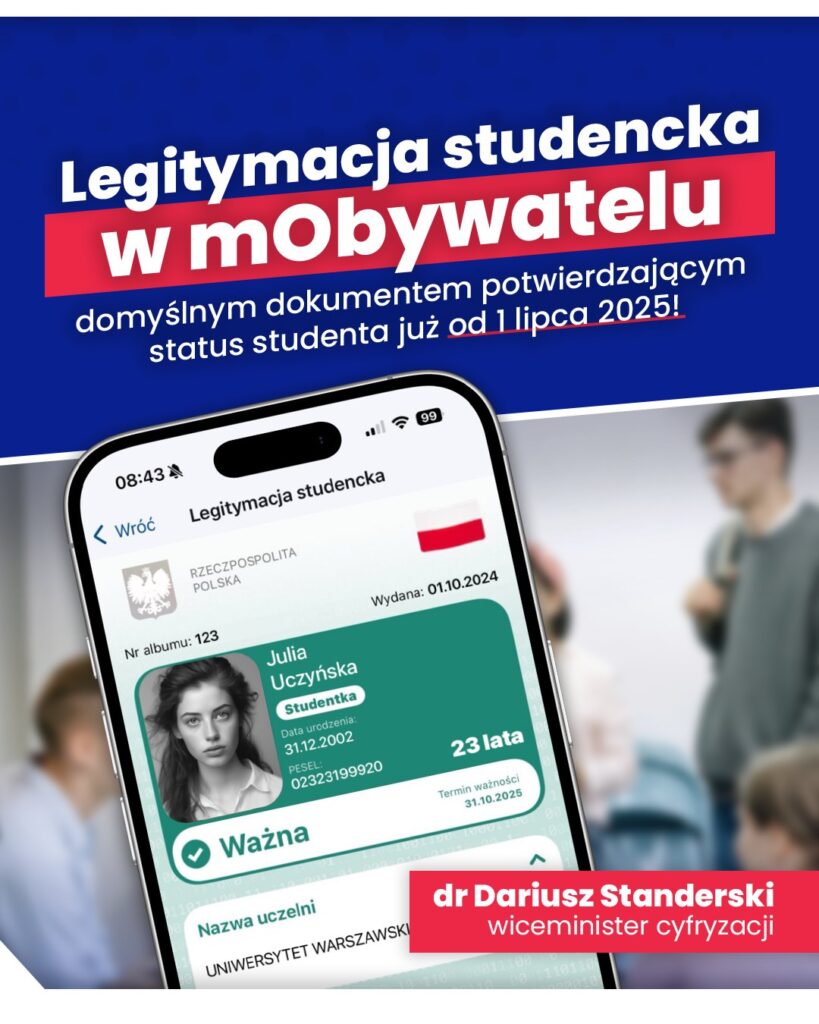 Kontrolerzy biletów się ucieszą: Od 1 lipca legitymacja studencka w aplikacji mObywatel