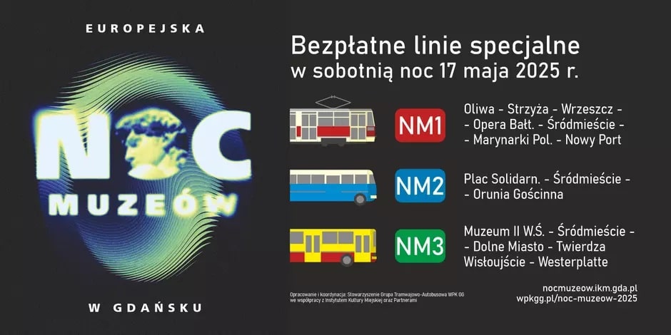 Noc Muzeów 2025 w Gdańsku: 50 miejsc i trzy specjalne linie komunikacji miejskiej fot. UM Gdańsk