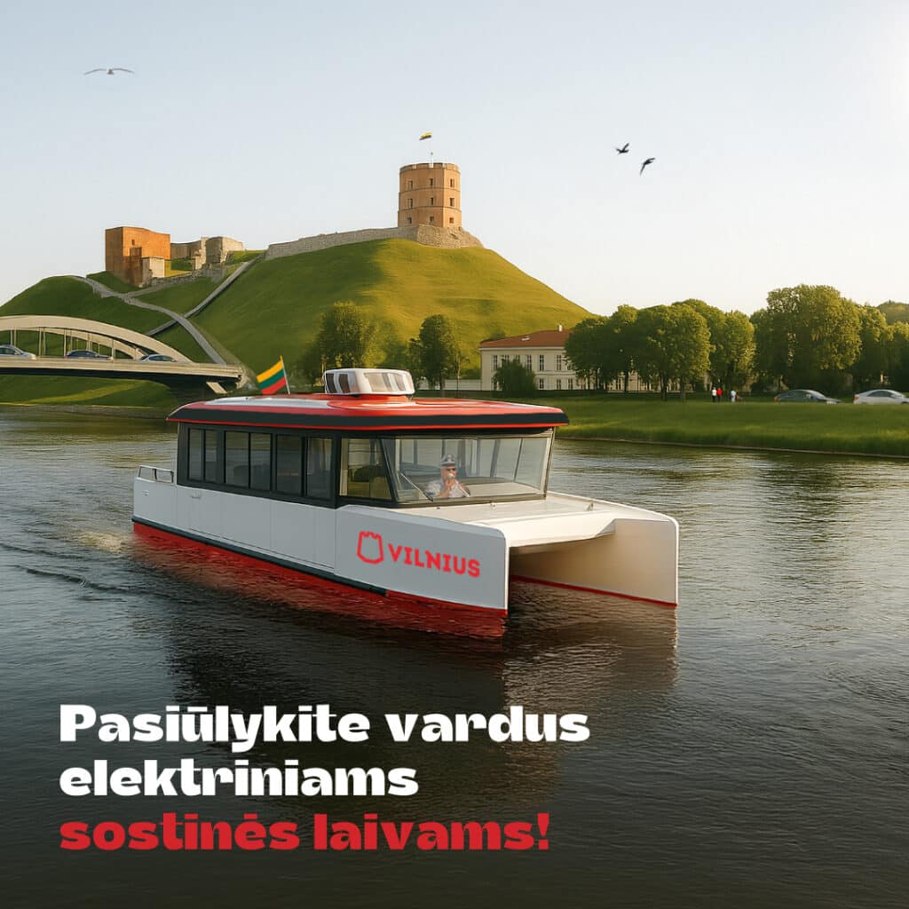 Elektryczne statki pasażerskie na rzece Neris w Wilnie foto: UAB
