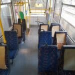 Zdewastowany tramwaj w Szczecinie