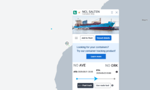 Norwegia/ Statek wbił się dziobem w brzeg fiordu