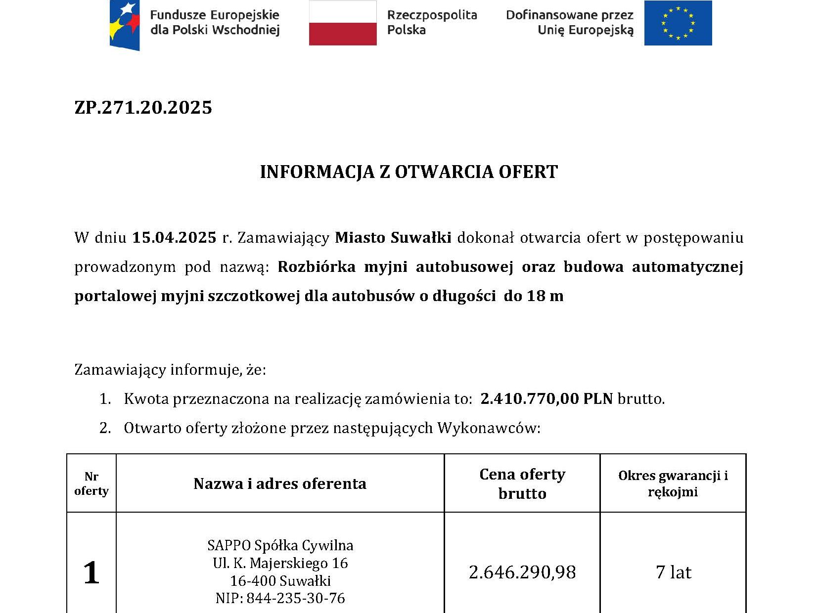 Nowa myjnia dla autobusów w Suwałkach. Umowa podpisana